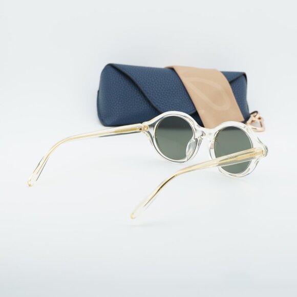 Loewe LW40162U 57N Round Sunglasses – Transparent Pale Yellow\\Green main image 5